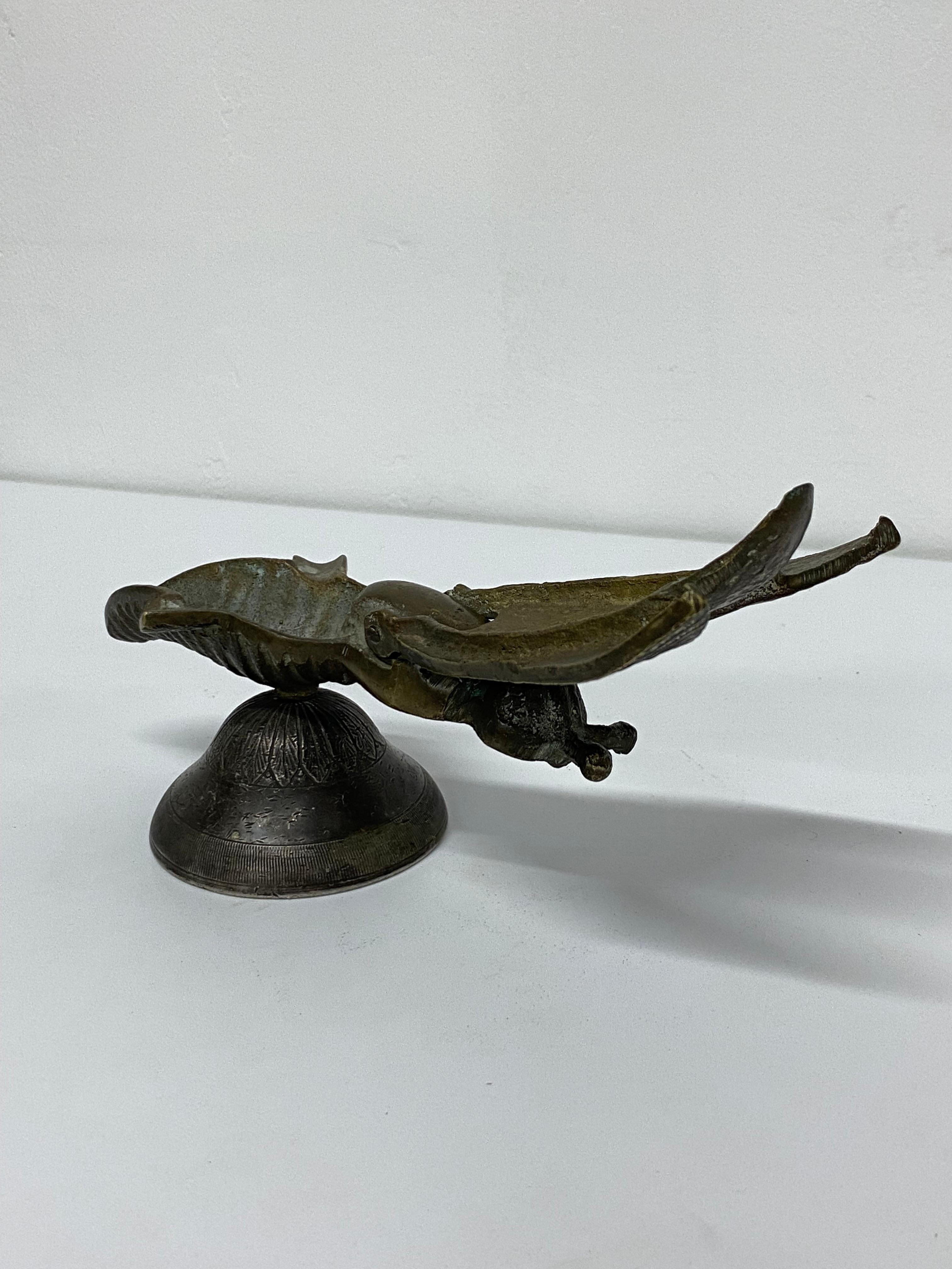20th Century Brazilian Modern Patinated Brass Astray or Catchall For Sale