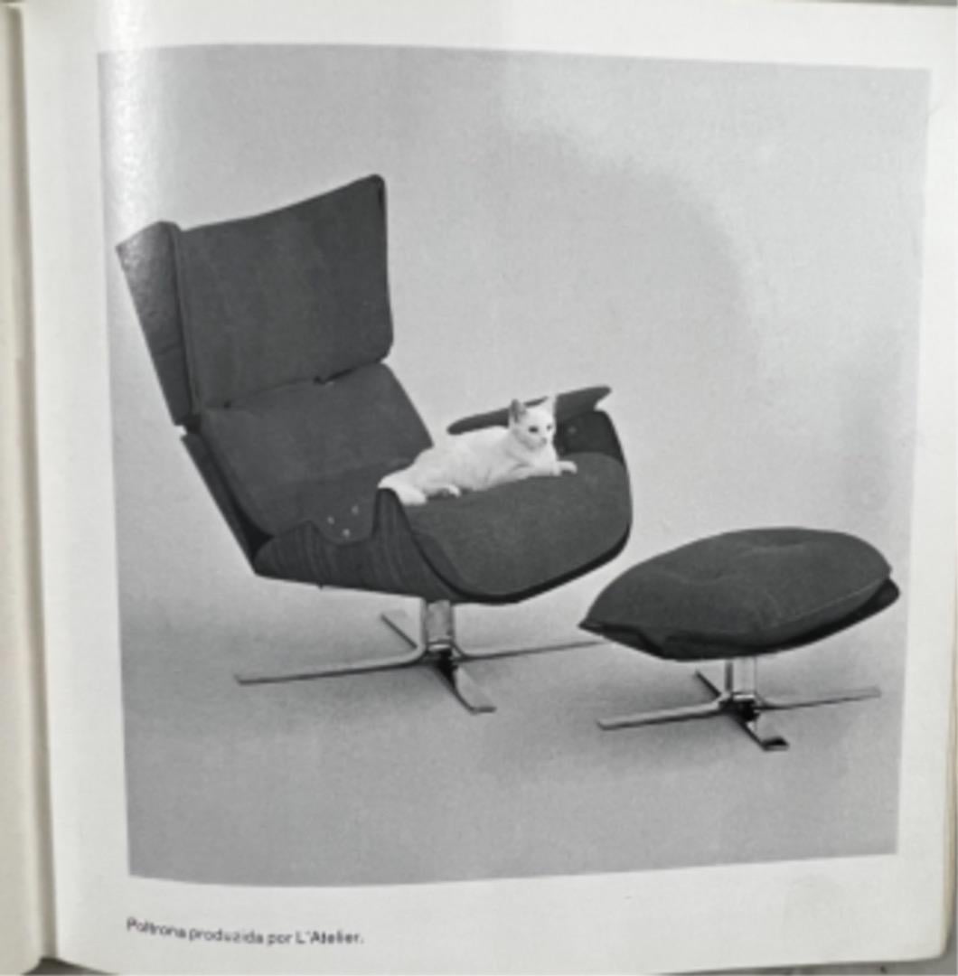 Fauteuil moderne brésilien Paulistana avec pouf de Jorge Zalszupin, vers 1959 en vente 6