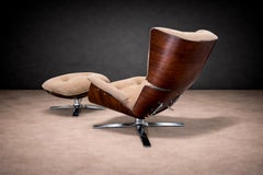 Brazilian Modern "Paulistana" Armchair with Ottoman by Jorge Zalszupin, c. 1959