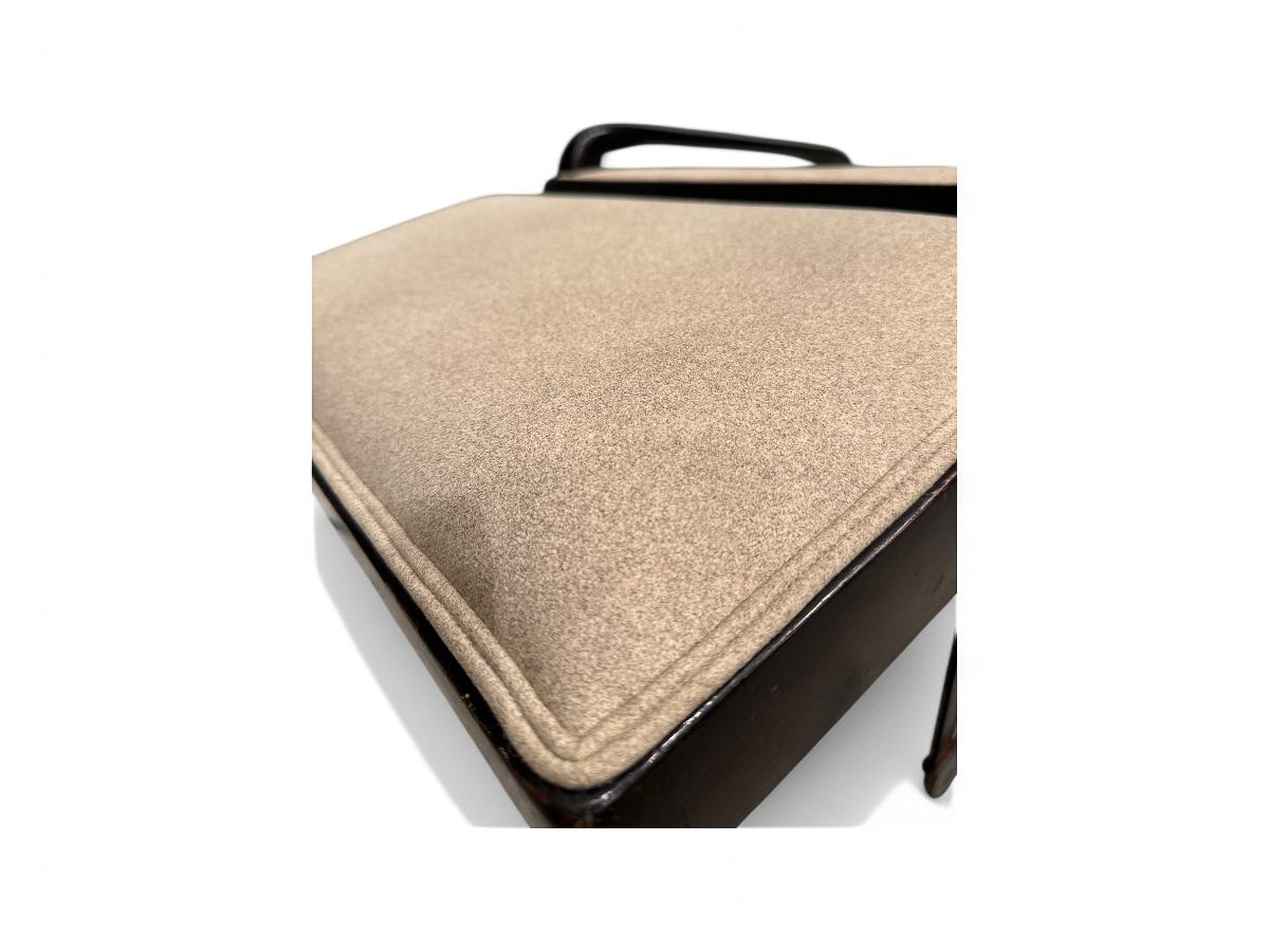 Chaise reclinabile moderna brasiliana in legno duro e Ultrasuede, Gerdau, anni '40 in vendita 5
