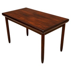Table rectangulaire moderne brésilienne en bois dur et pieds ronds, Jorge Jabour, années 1960