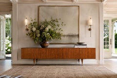 Brazilian Modern Reeded Credenza in Caviúna Wood by Giuseppe Scapinelli, Brazil