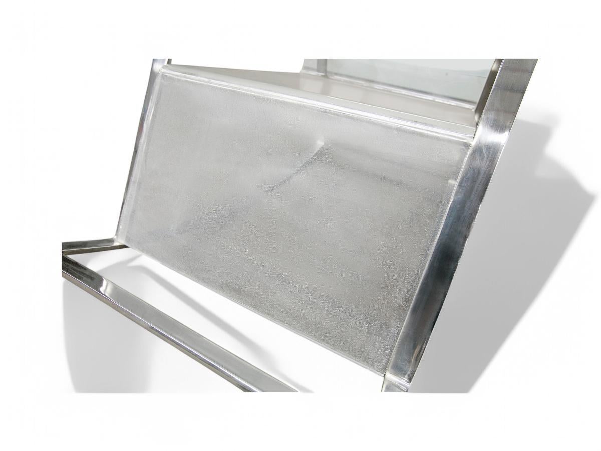 Brazilian Modern Rocking Chair in Metal and Acrylic, Unknown, 1970 For Sale 2