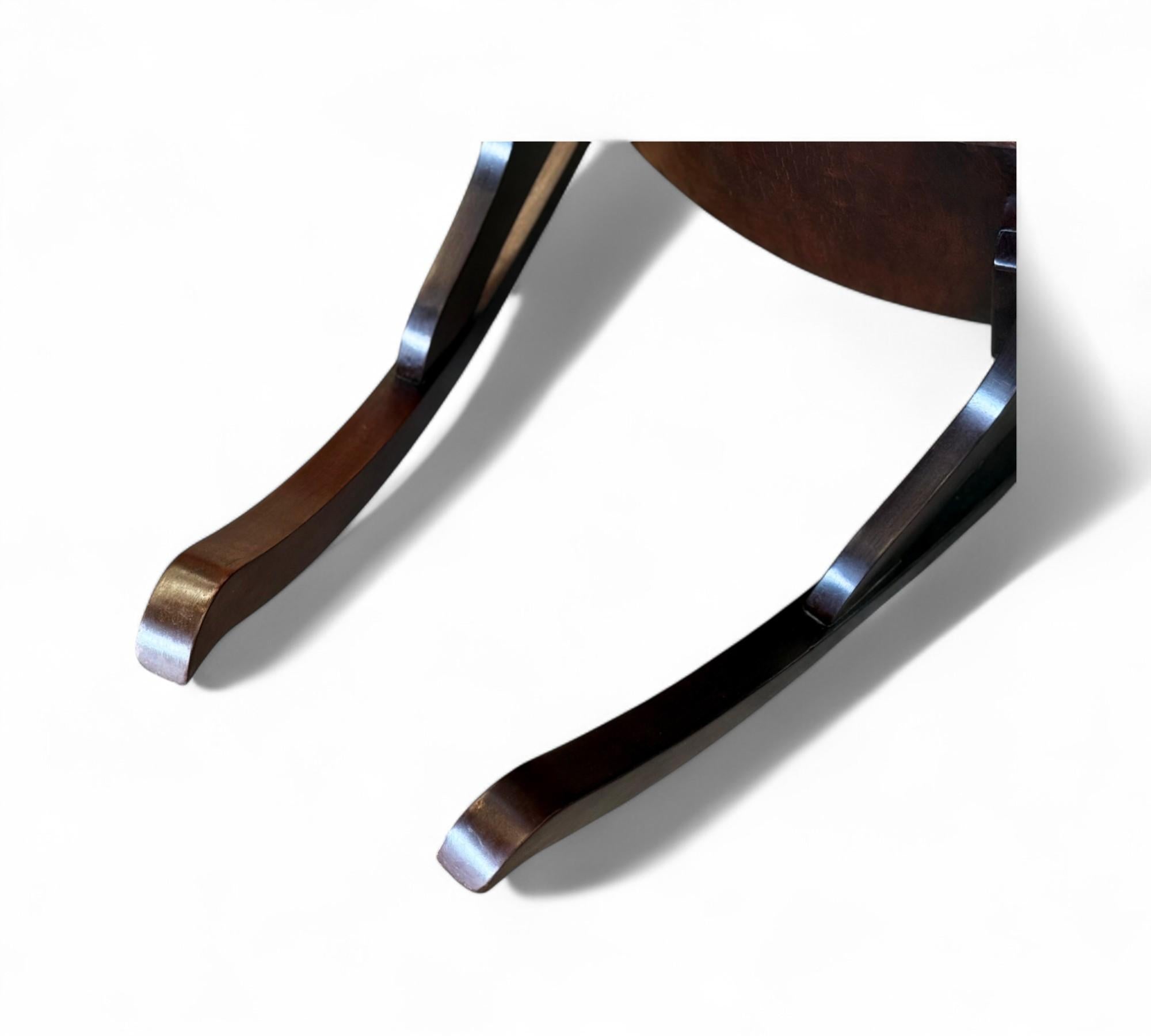 Sillas mecedoras modernas brasileñas de madera curvada, Cimo, c. 1950 en venta 3