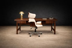 Brazilian Modern Rosewood Desk with Dual Drawers — Brazil, 1960s