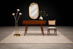 Brazilian Modern Sculptural Bamboo Form Floor Lamp in Gilded Brass, Brazil, 1960