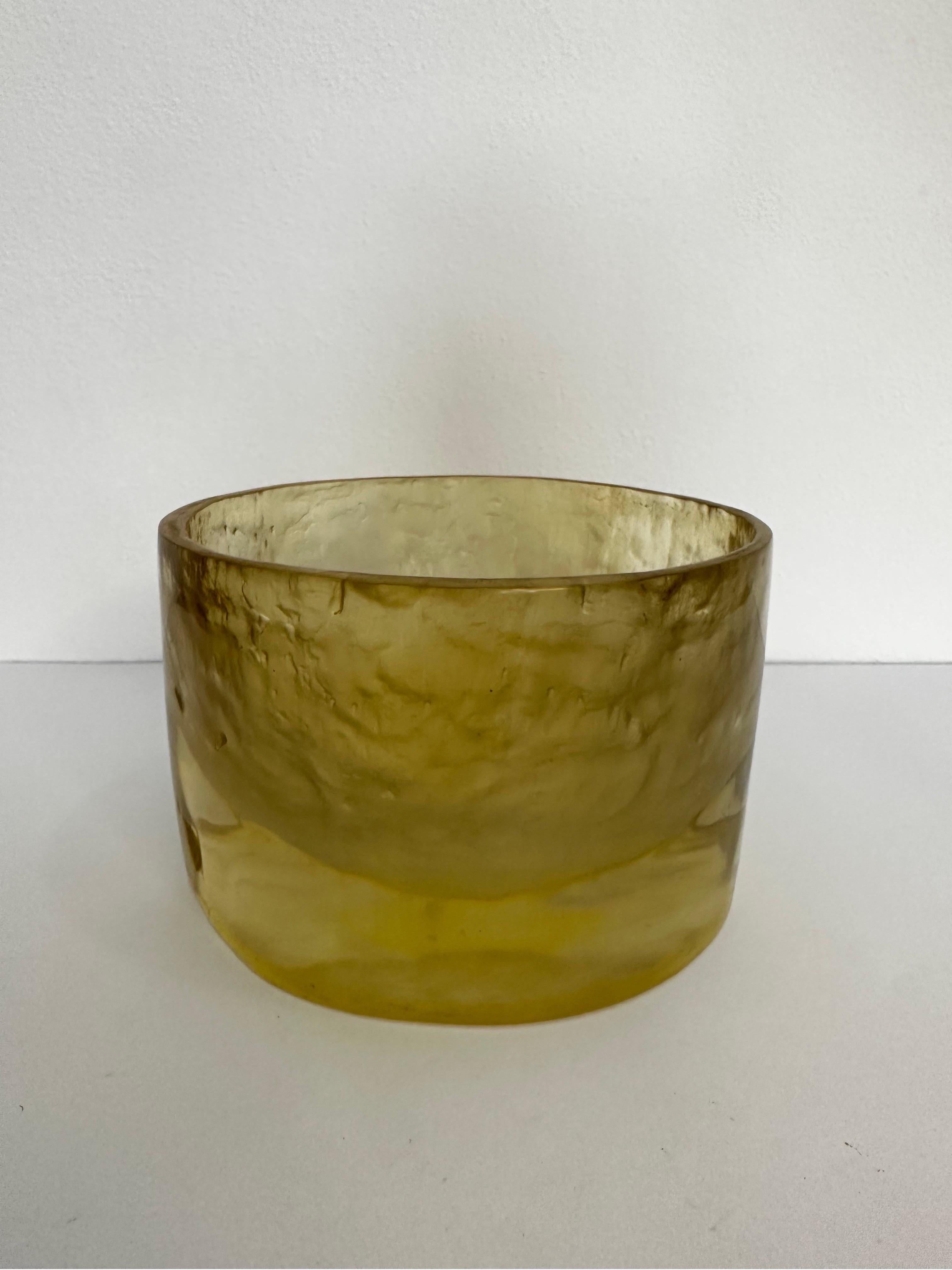 Brazilian Modern Sculptural Resin Bowl. 1980s For Sale 1