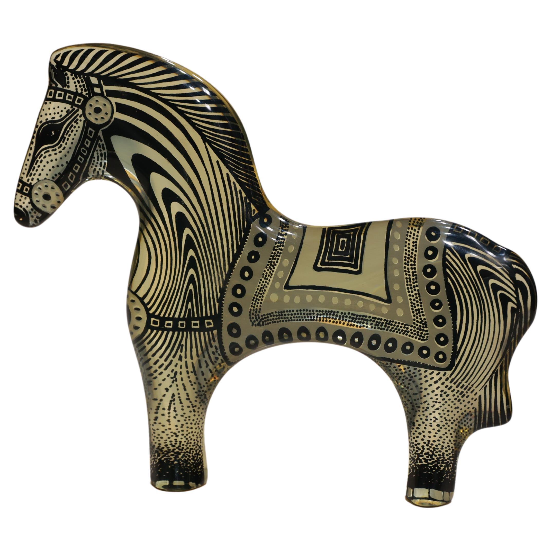 Brazilian Modern Sculpture of a Zebra in Resin, Abraham Palatinik, 1960s For Sale