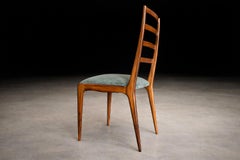 Ensemble moderne brésilien de 6 chaises de salle à manger en bois de caviuna et Wood Wood, Angelini, années 1950