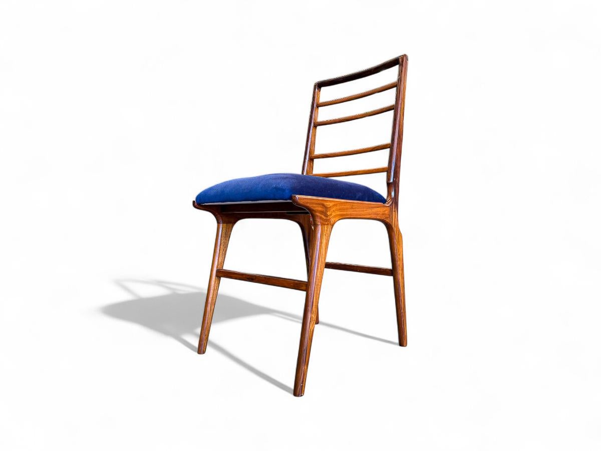 Ensemble de 8 chaises modernes brésiliennes en Wood & C Fabrice, Giuseppe Scapinelli, c.1950s en vente 3