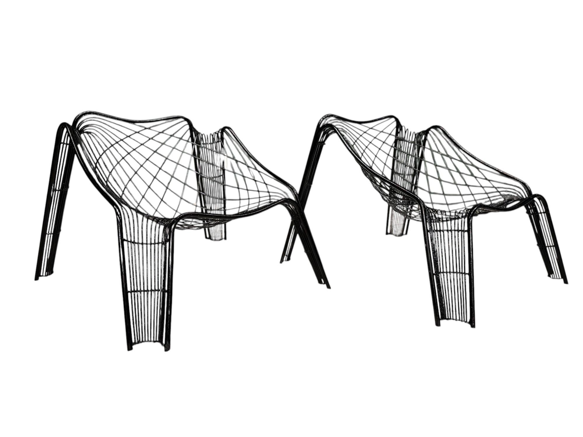 Conjunto Moderno Brasileño de Sillones con Forma Orgánica en Hierro, Desconocido, Años 50 siglo XX en venta