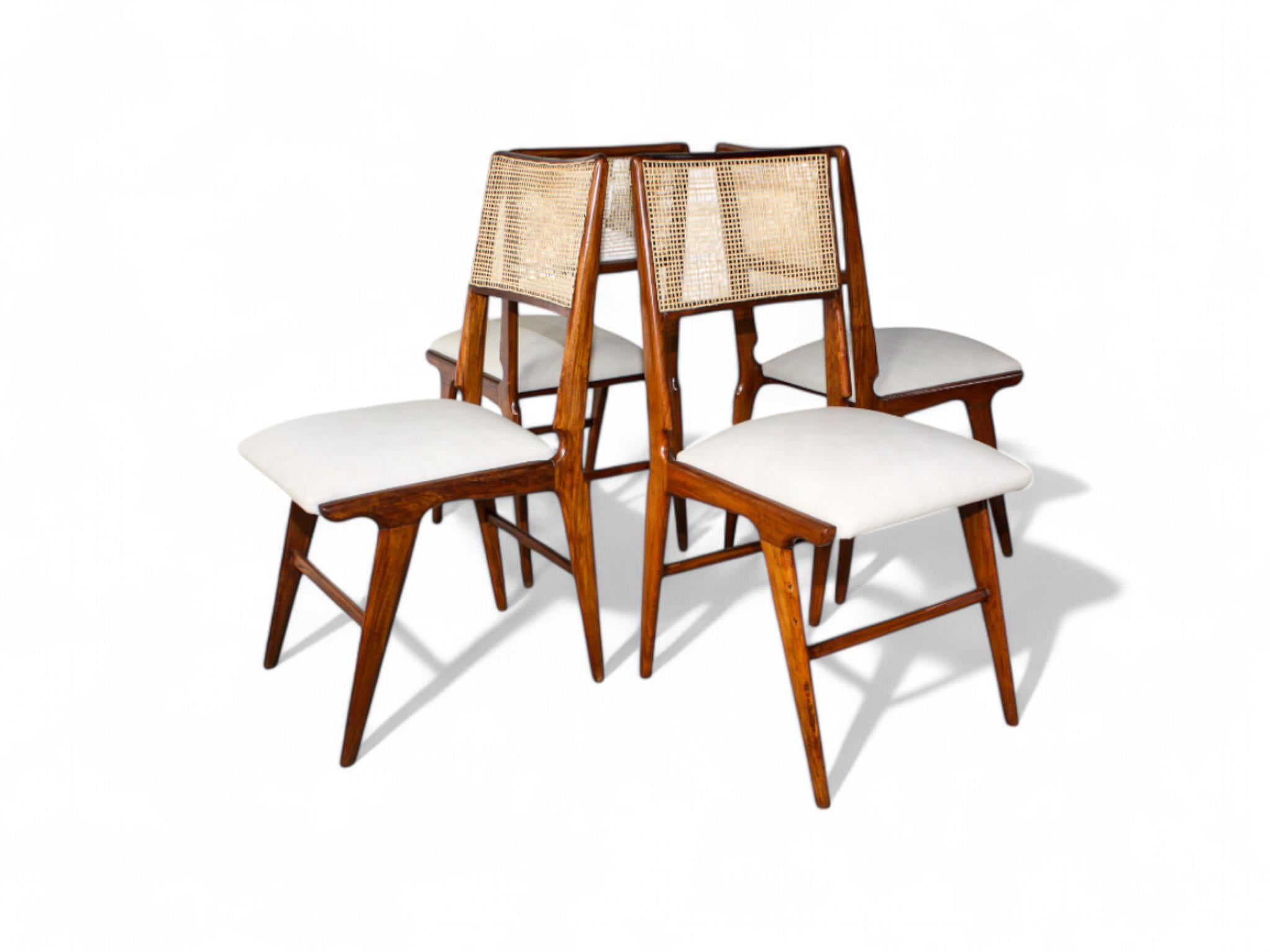 Brazilian Modern Set of Four Chairs by Carlo Hauner and Martin Eisler, c. 1960s In Good Condition For Sale In New York, NY