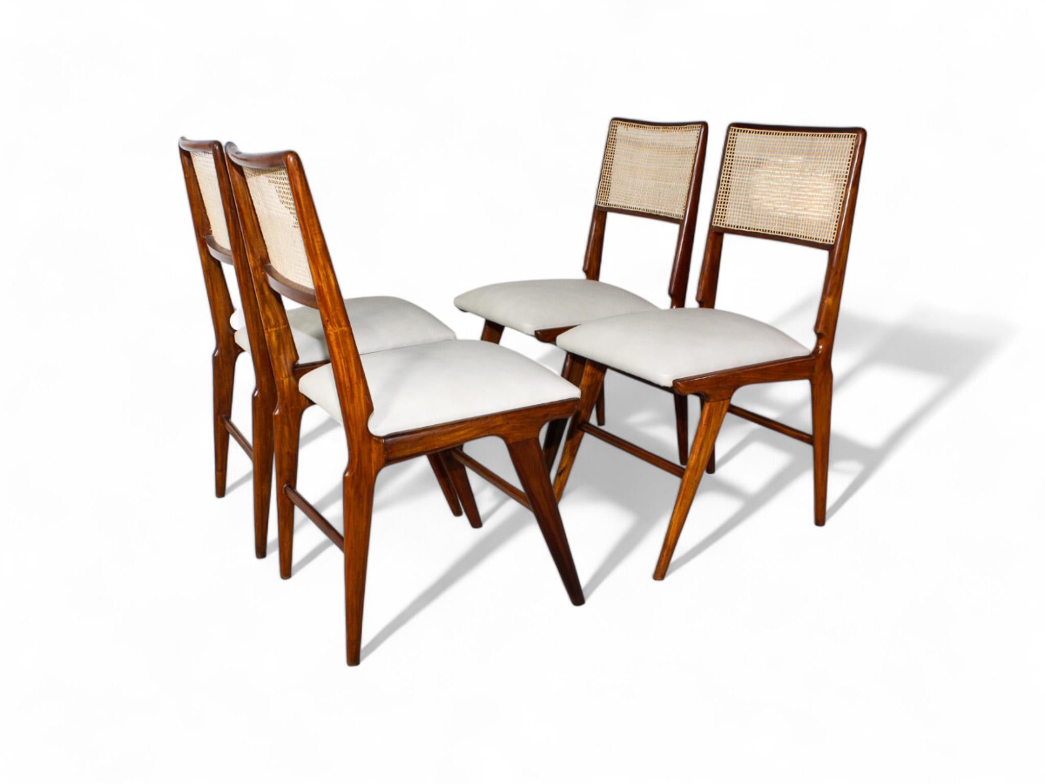 20th Century Brazilian Modern Set of Four Chairs by Carlo Hauner and Martin Eisler, c. 1960s For Sale