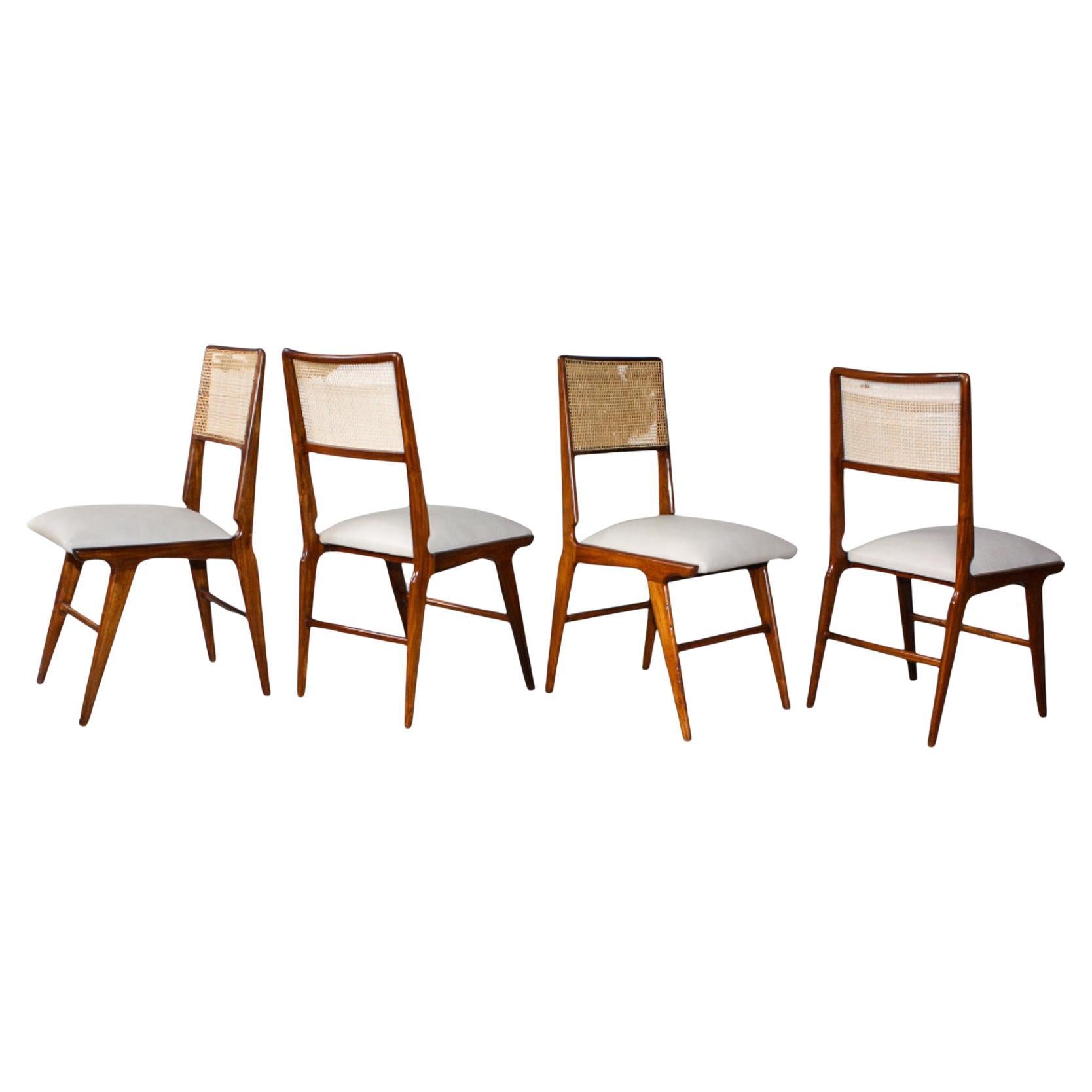 Brazilian Modern Set of Four Chairs by Carlo Hauner and Martin Eisler, c. 1960s
