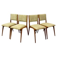 Brazilian Modern Set of Four Chairs in Caviuna Wood by Carlo Hauner, Brazil