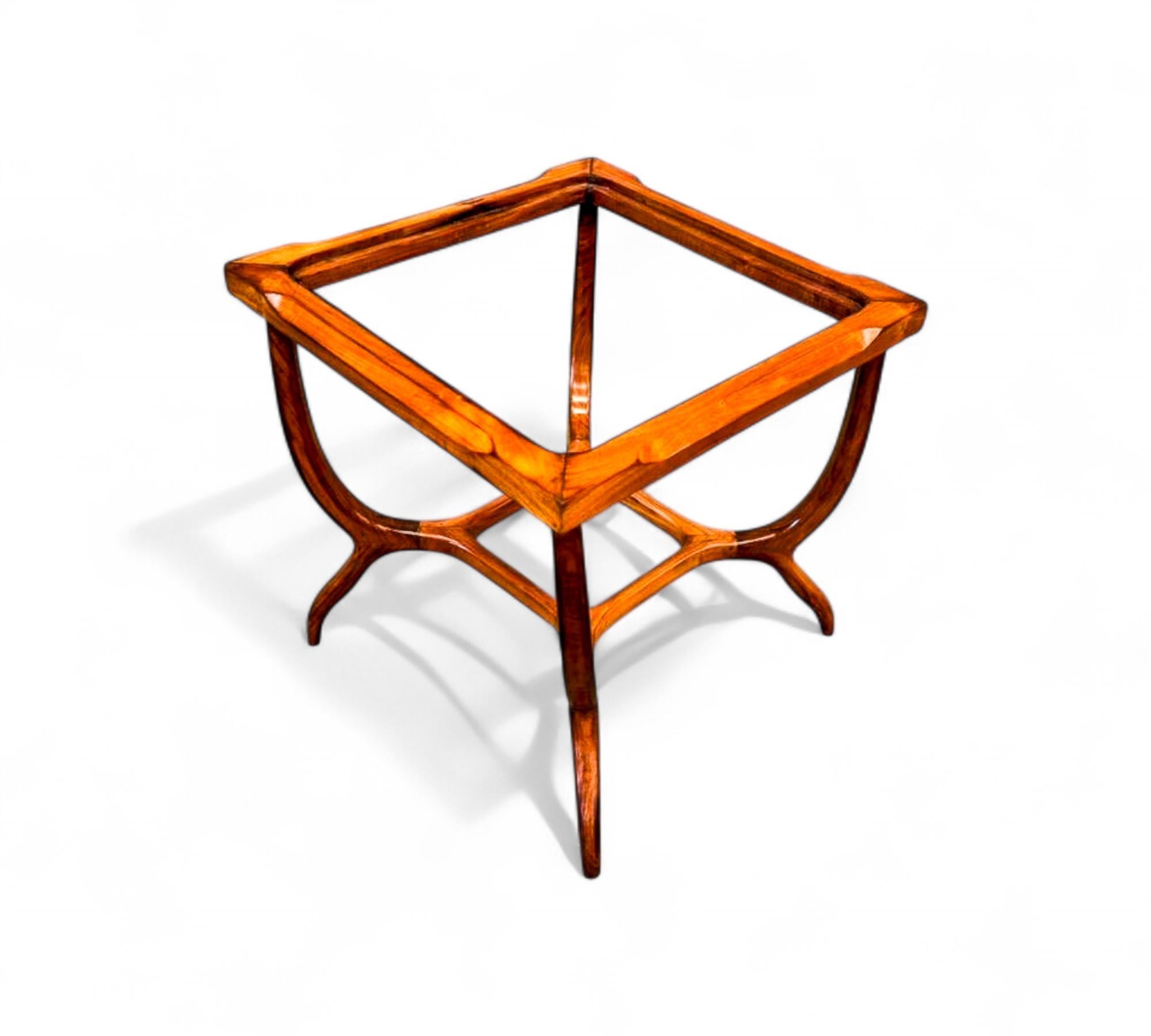 Brazilian Modern Side Table in Caviuna & Marble, Giuseppe Scapinelli, 1950s For Sale 4