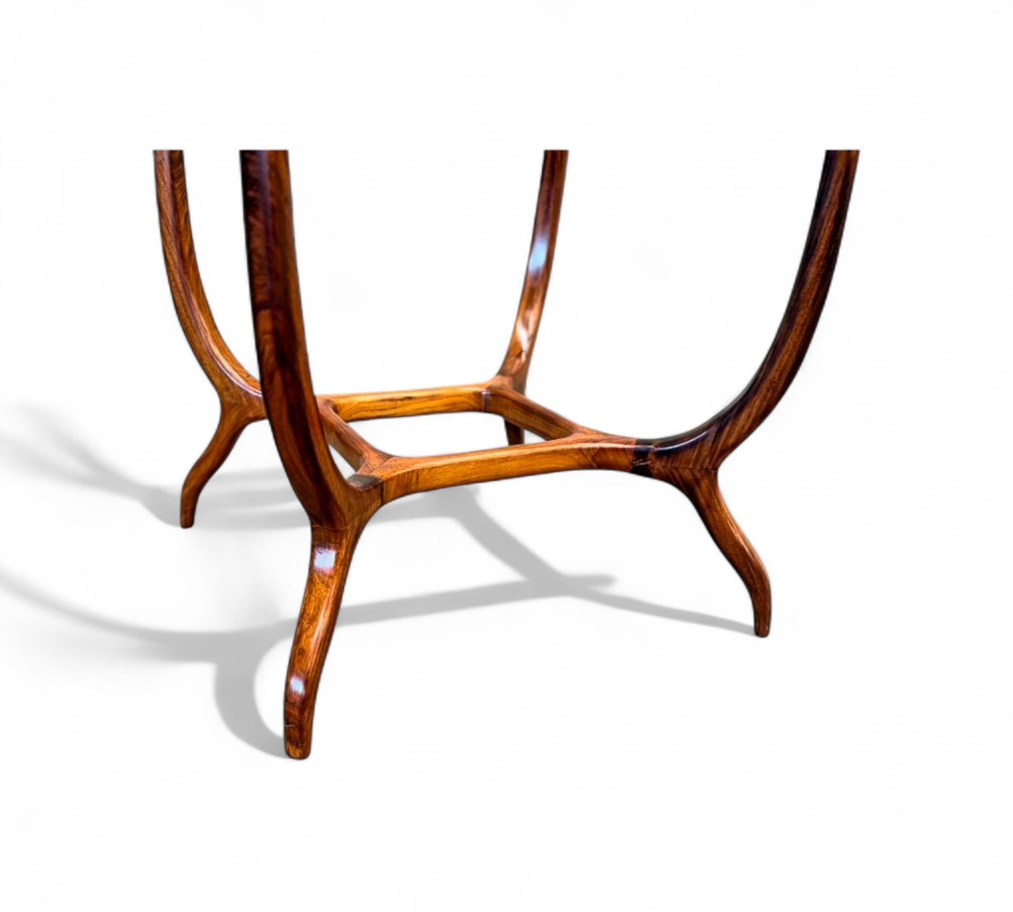 Brazilian Modern Side Table in Caviuna & Marble, Giuseppe Scapinelli, 1950s For Sale 5