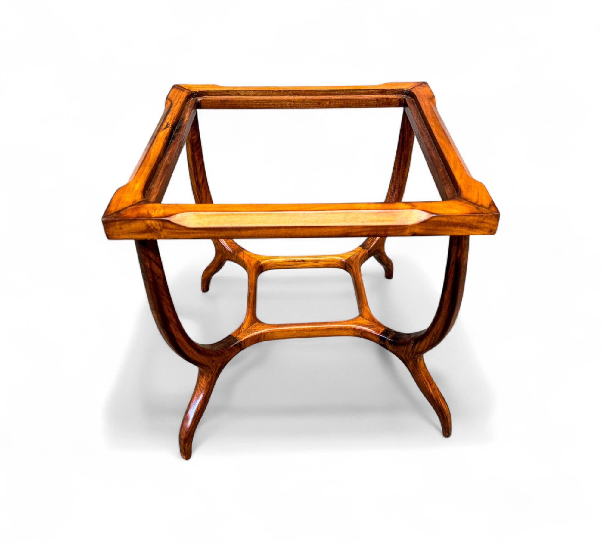 Brazilian Modern Side Table in Caviuna & Marble, Giuseppe Scapinelli, 1950s For Sale 1