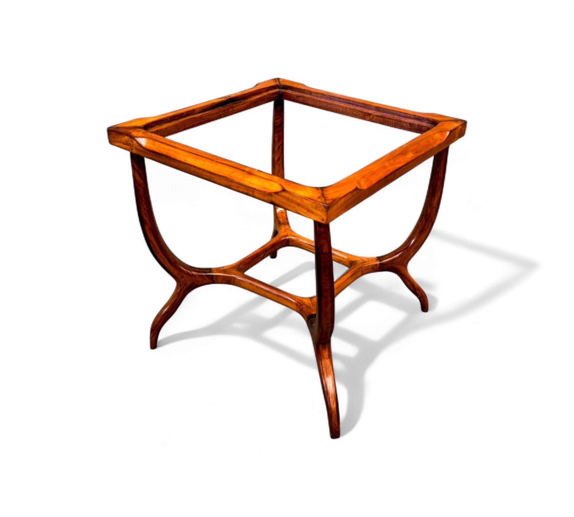 Brazilian Modern Side Table in Caviuna & Marble, Giuseppe Scapinelli, 1950s For Sale 2