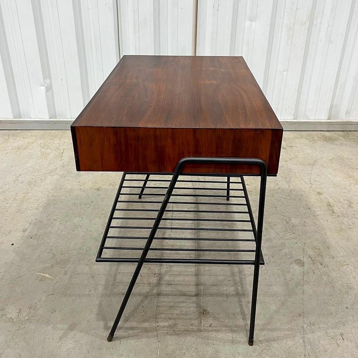 Brazilian Modern Side table in Hardwood and Metal, Unknown, c. 1950 For Sale 6