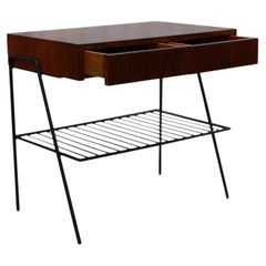 Brazilian Modern Side table in Hardwood and Metal, Unknown, c. 1950