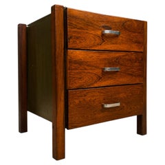 Brazilian Modern Side Table with drawers in Rosewood, Jorge Zalszupin, 1960’s