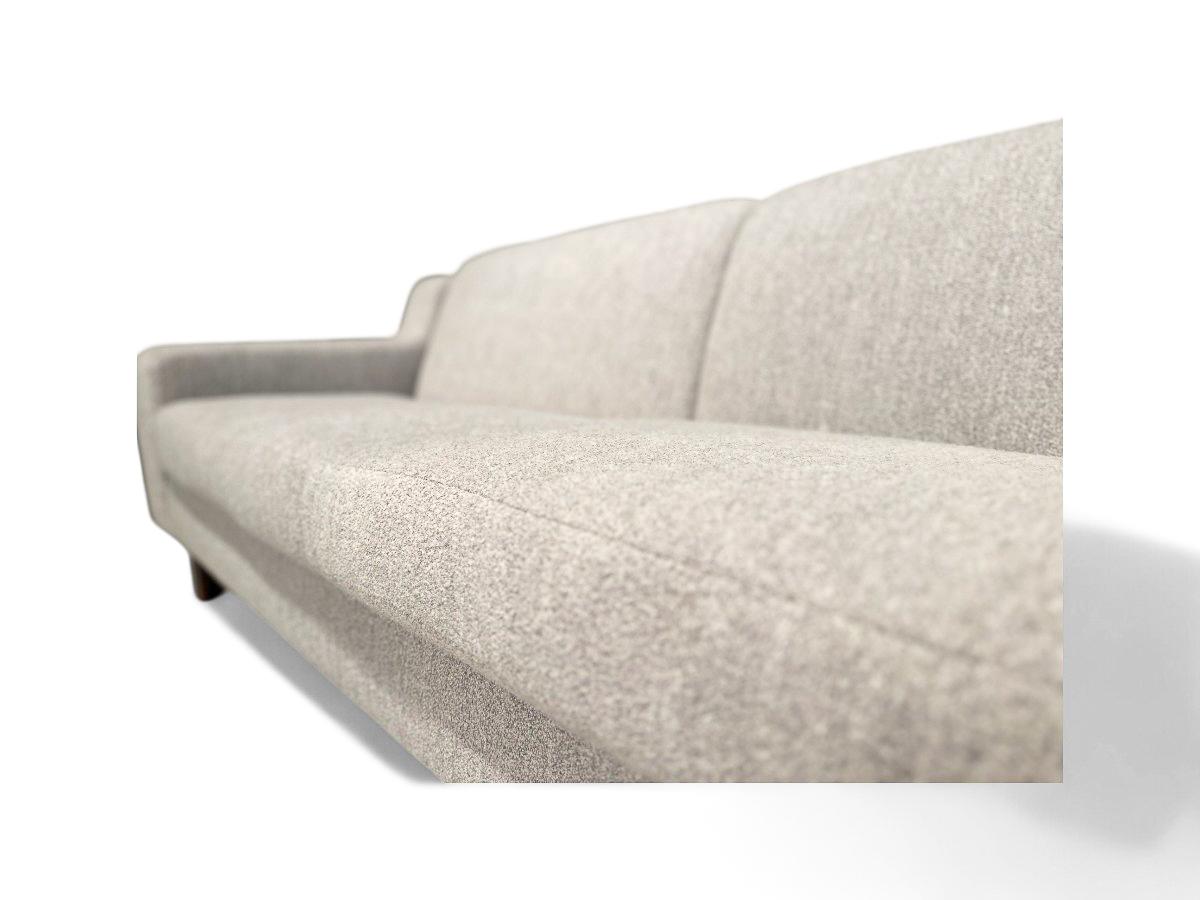 Canapé moderne brésilien en boucle grise et bois dur, Sergio Rodrigues, 1960 en vente 5