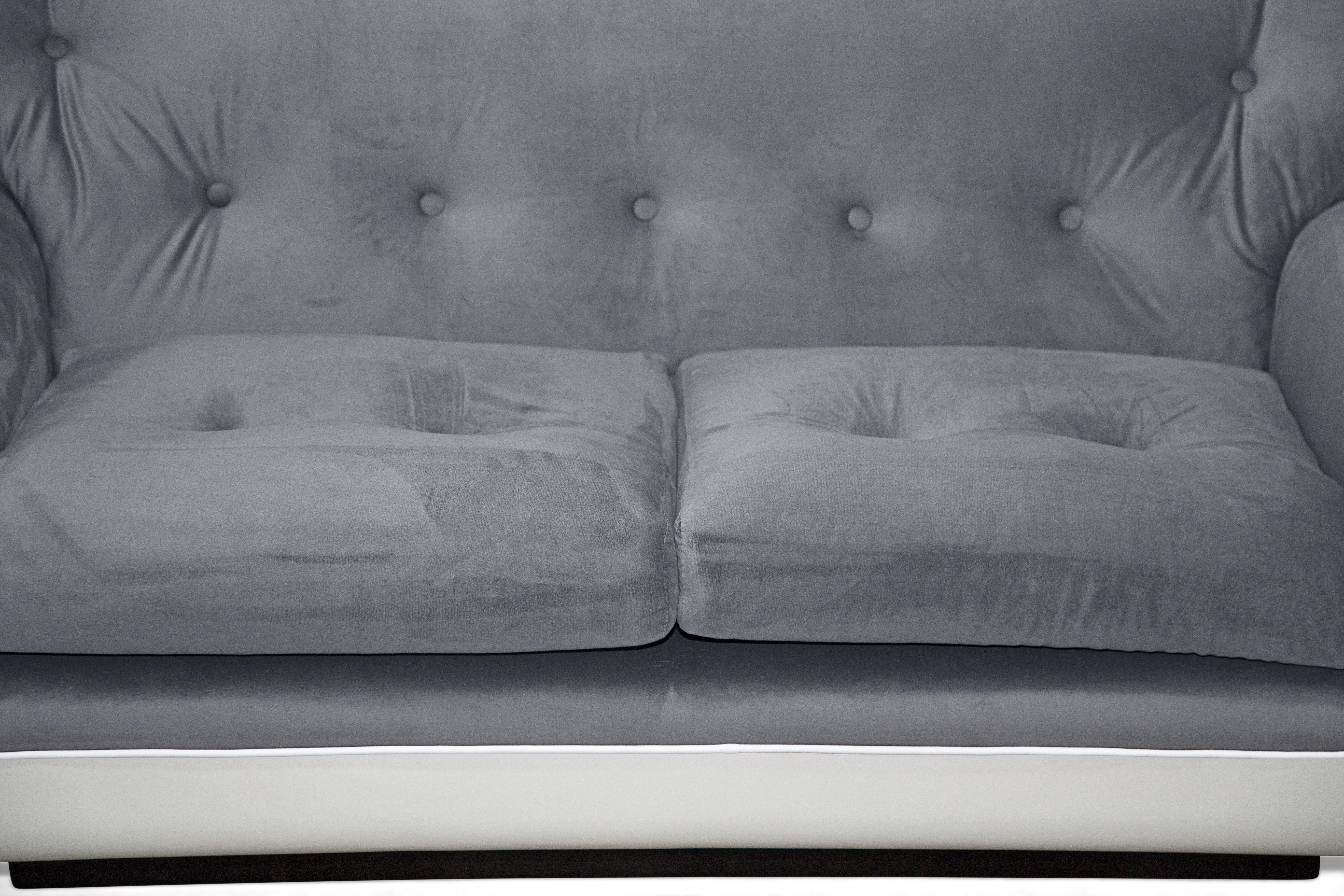 Modernes brasilianisches Sofa aus grauem Samt und Faser von Jorge Zalszupin, 1973, Brasilien (Brasilianisch) im Angebot