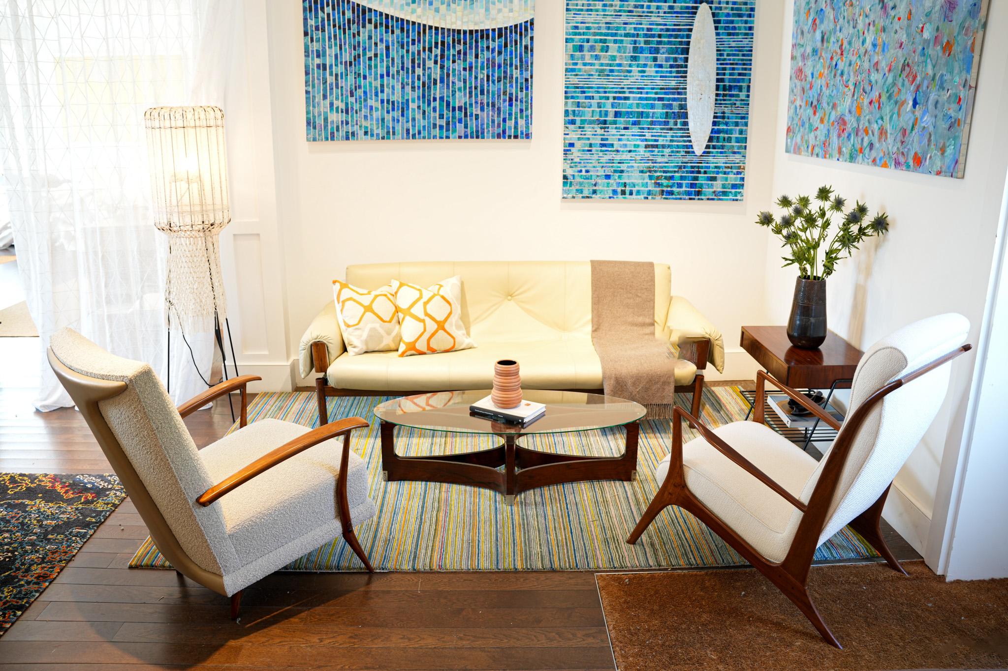 Brazilian Modern Sofa in Hardwood & Beige Leather,  Percival Lafer, 1967, Brasil In Good Condition For Sale In New York, NY