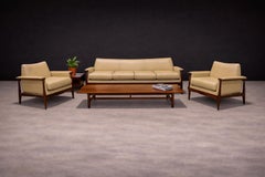 Brazilian Modern Sofa in Hardwood & Leather,  Liceu de Artes e Oficios 1960s