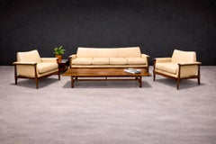 Brazilian Modern Sofa in Hardwood & Leather,  Liceu de Artes e Oficios 1960s