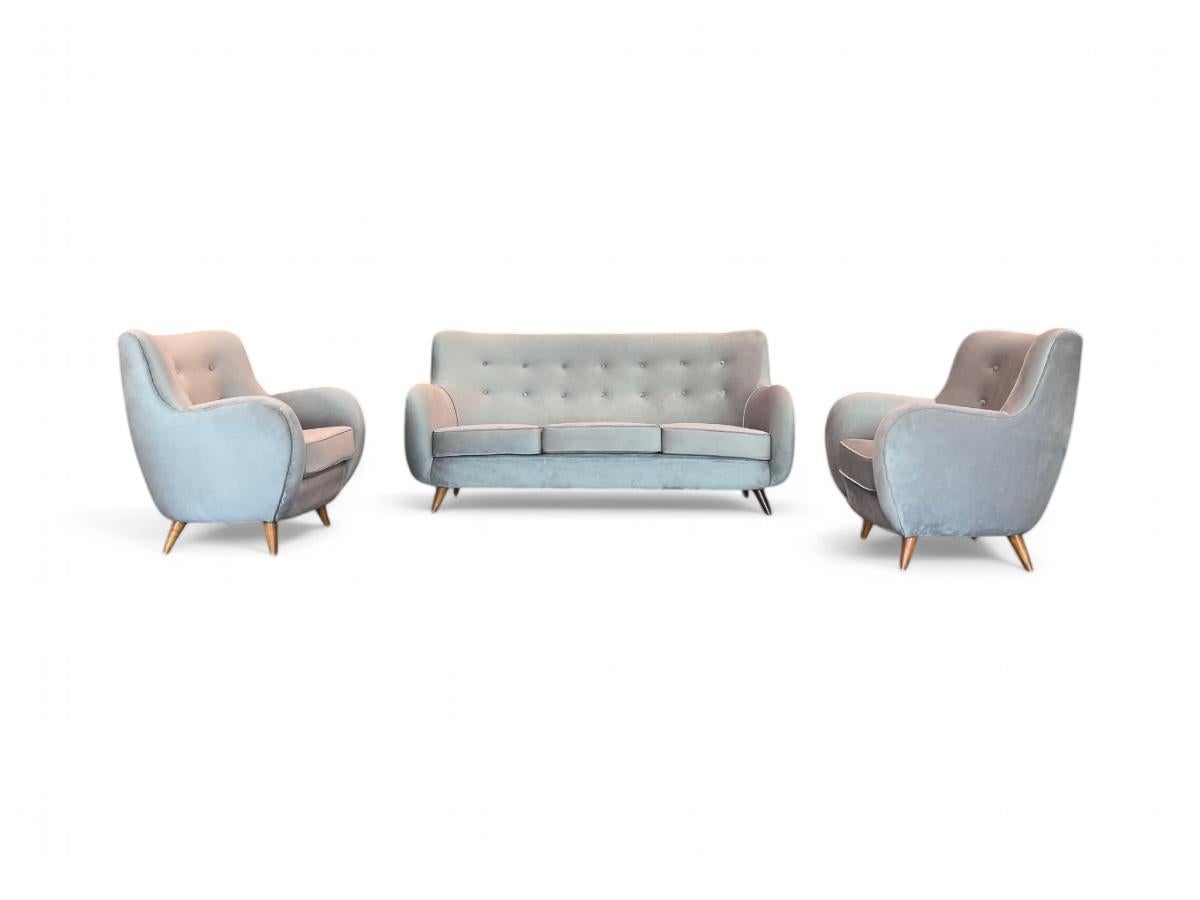 Canapé Modernity brésilien en bois dur et Ultra Suede par Giuseppe Scapinelli, c.1950s en vente 4