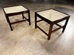 Brazilian Modern Stools by Liceu de Artes, Rosewood & Cane, 1960s