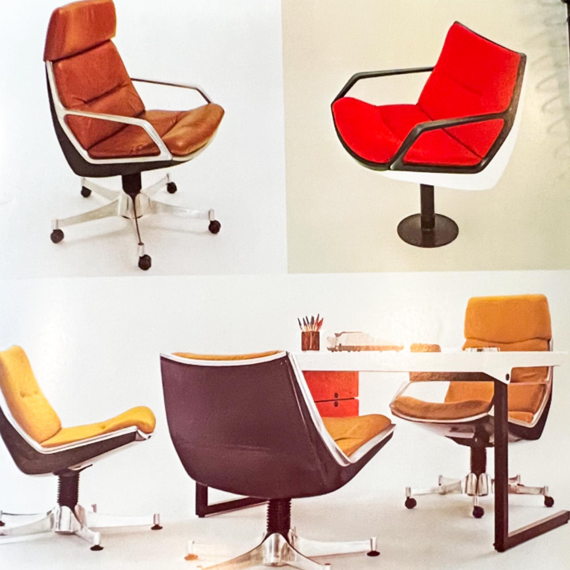 Chaise pivotante moderne brésilienne en cuir noir, Jorge Zalszupin, 1973, Brésil en vente 6