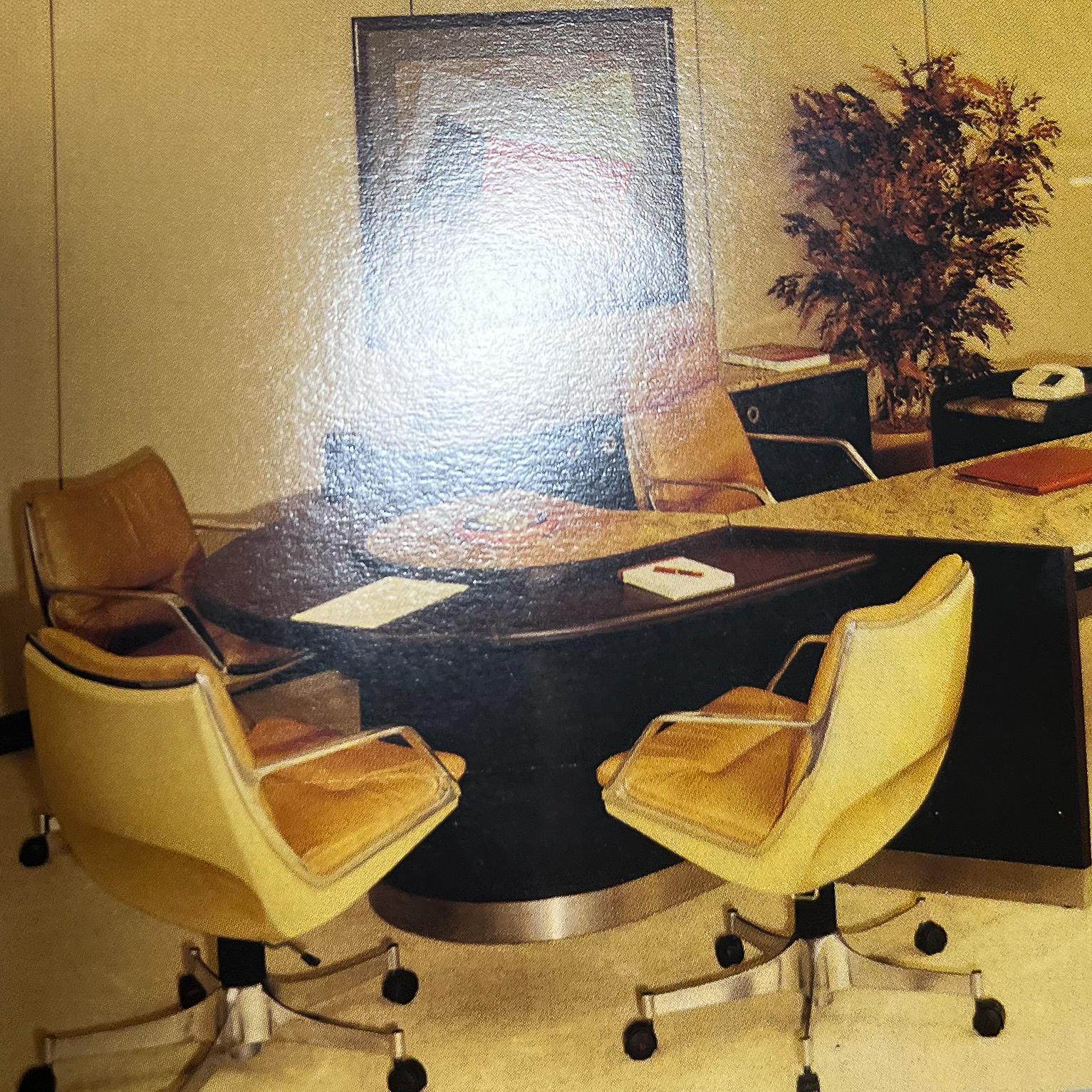 Chaise pivotante moderne brésilienne en cuir noir, Jorge Zalszupin, 1973, Brésil en vente 8