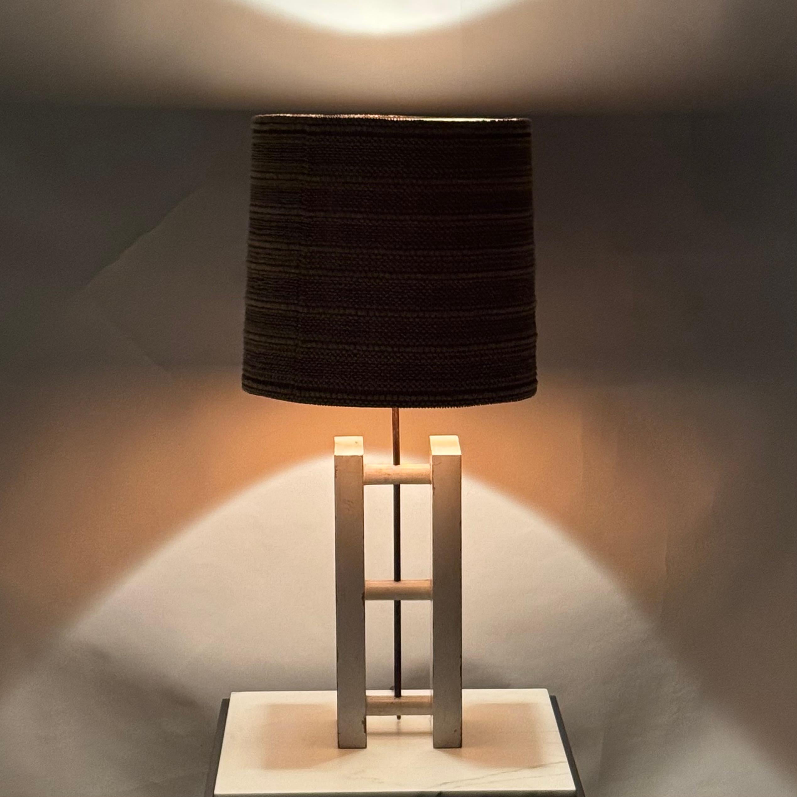 Lampe de table moderne brésilienne de Celina Decorações avec abat-jour tissé de Maria Kipp en vente 5