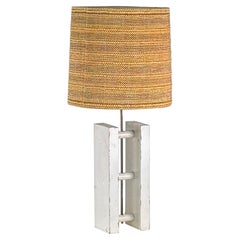 Brazilian Modern Table Lamp by Celina Decorações with Woven Shade by Maria Kipp