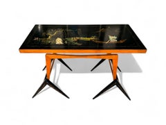 Brazilian Modern Three-in-one Table in Hardwood & Chinoiserie Design, c. 1950s