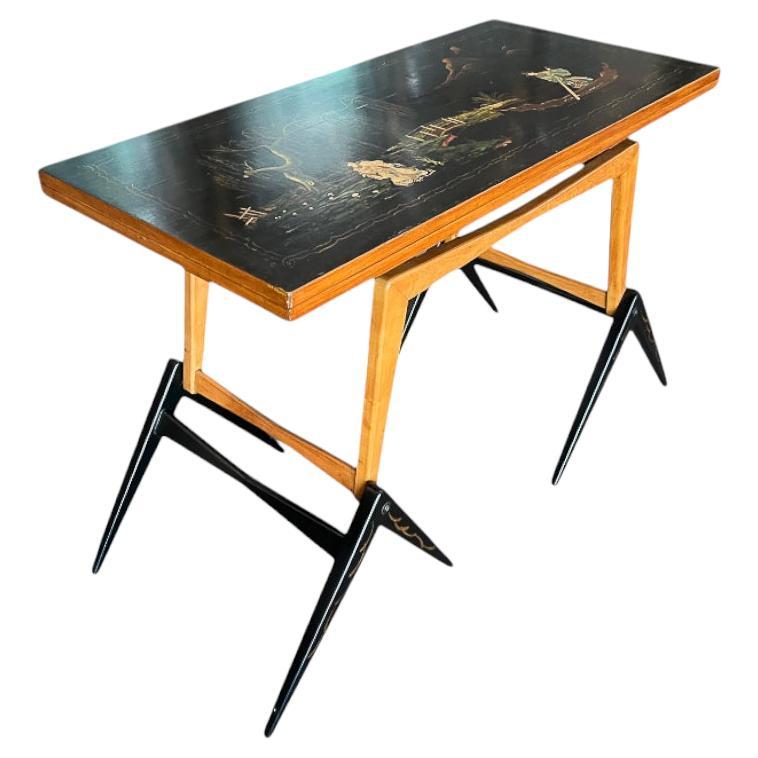 Brazilian Modern Three-in-one Table in Hardwood & Chinoiserie Design, c. 1950s