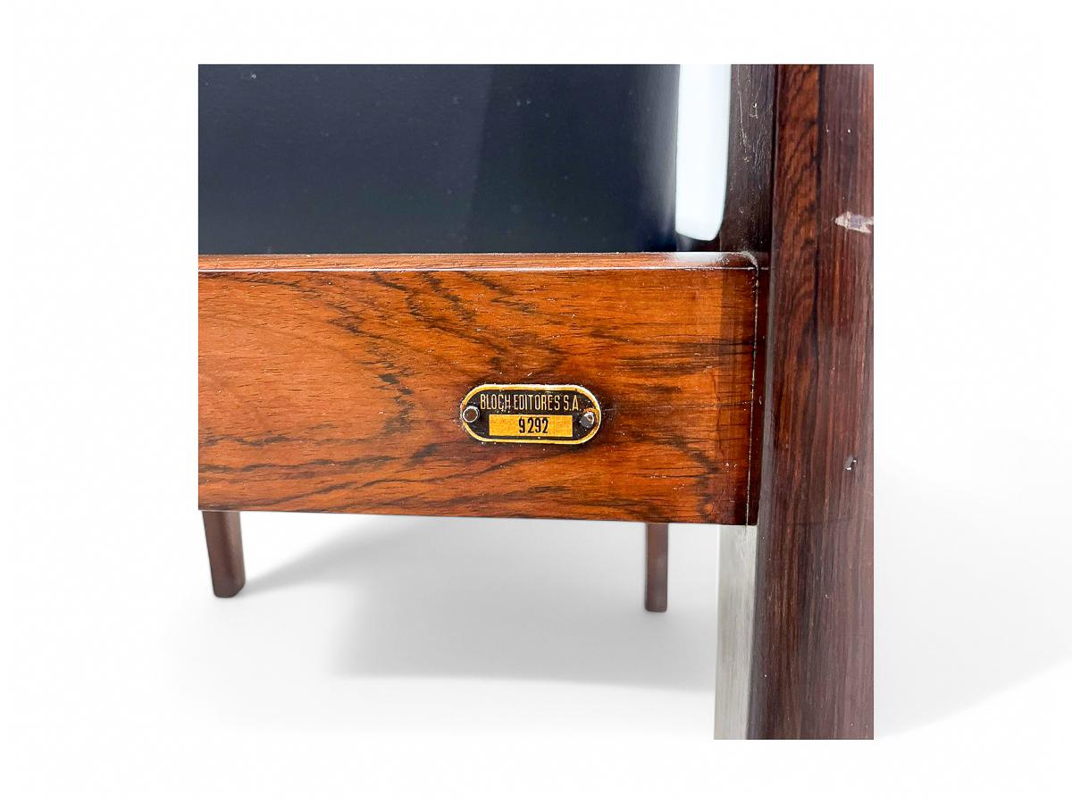 Brazilian Modern Twelve Chair Set in Hardwood & Leather, Sergio Rodrigues, 1960s For Sale 13