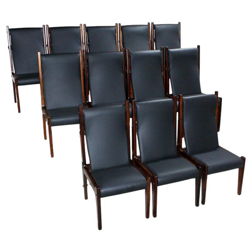 Available today, with domestic shipping in the NYC metro area included, this Twelve Dining Chairs in Hardwood & Black Leather for Bloch Editors by Sergio Rodrigues, c. 1960’s, is nothing less than gorgeous!  

Individual chairs are available for