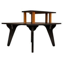 Brazilian Modern Two-Tier Accent Table in Marine Plywood, José Zanine Caldas