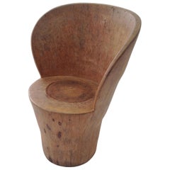 Brazilian Modern, Zanine Caldas, Carved Wood Armchair