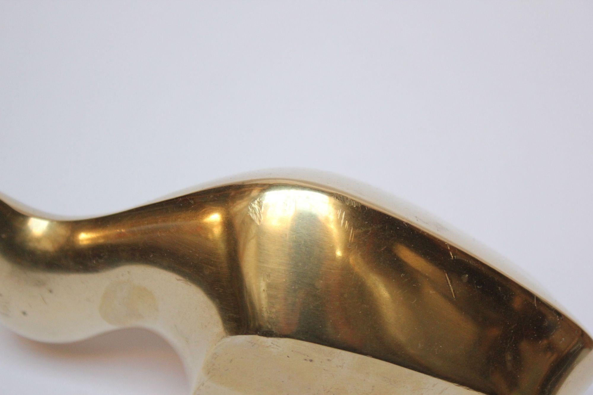 Brazilian Modernist Brass Rhino by Alvaro Franklin da Silveira For Sale 4