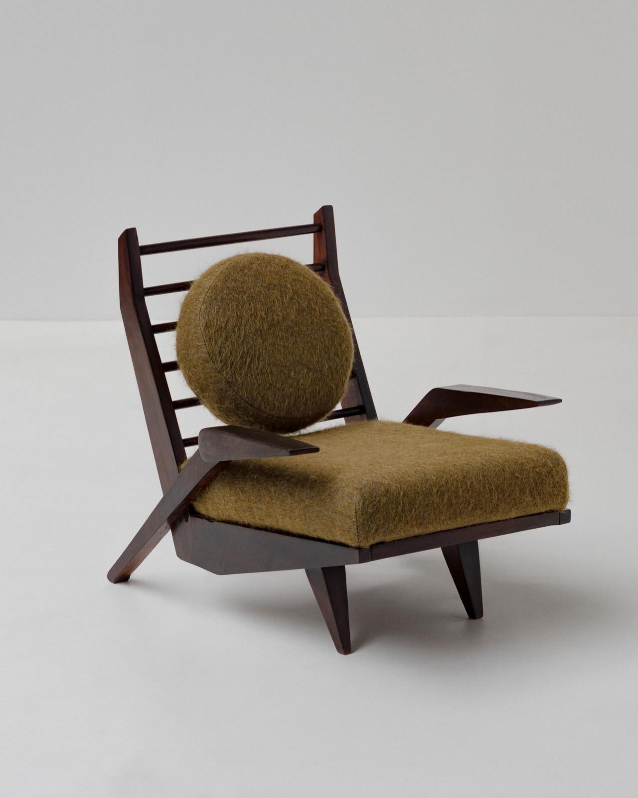 Brazilian mid-century design is considered the pinnacle of 20th-century furniture, celebrated for its bold forms, masterful craftsmanship, and use of luxurious materials. This rare Gil Borsoi lounge chair embodies that legacy, now thoughtfully