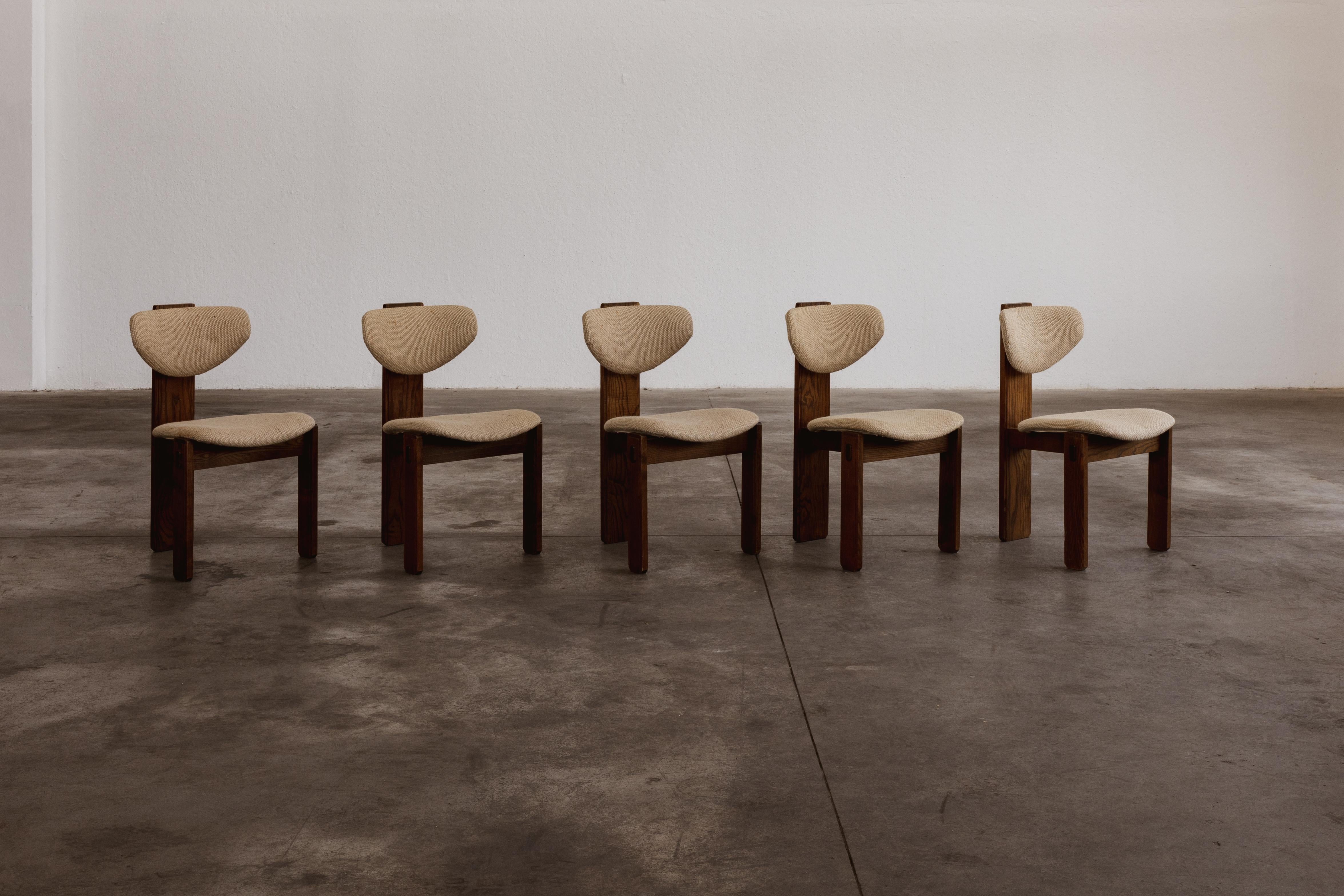 Sedie da pranzo brasiliane moderniste, anni '60, set da 5 in vendita 4