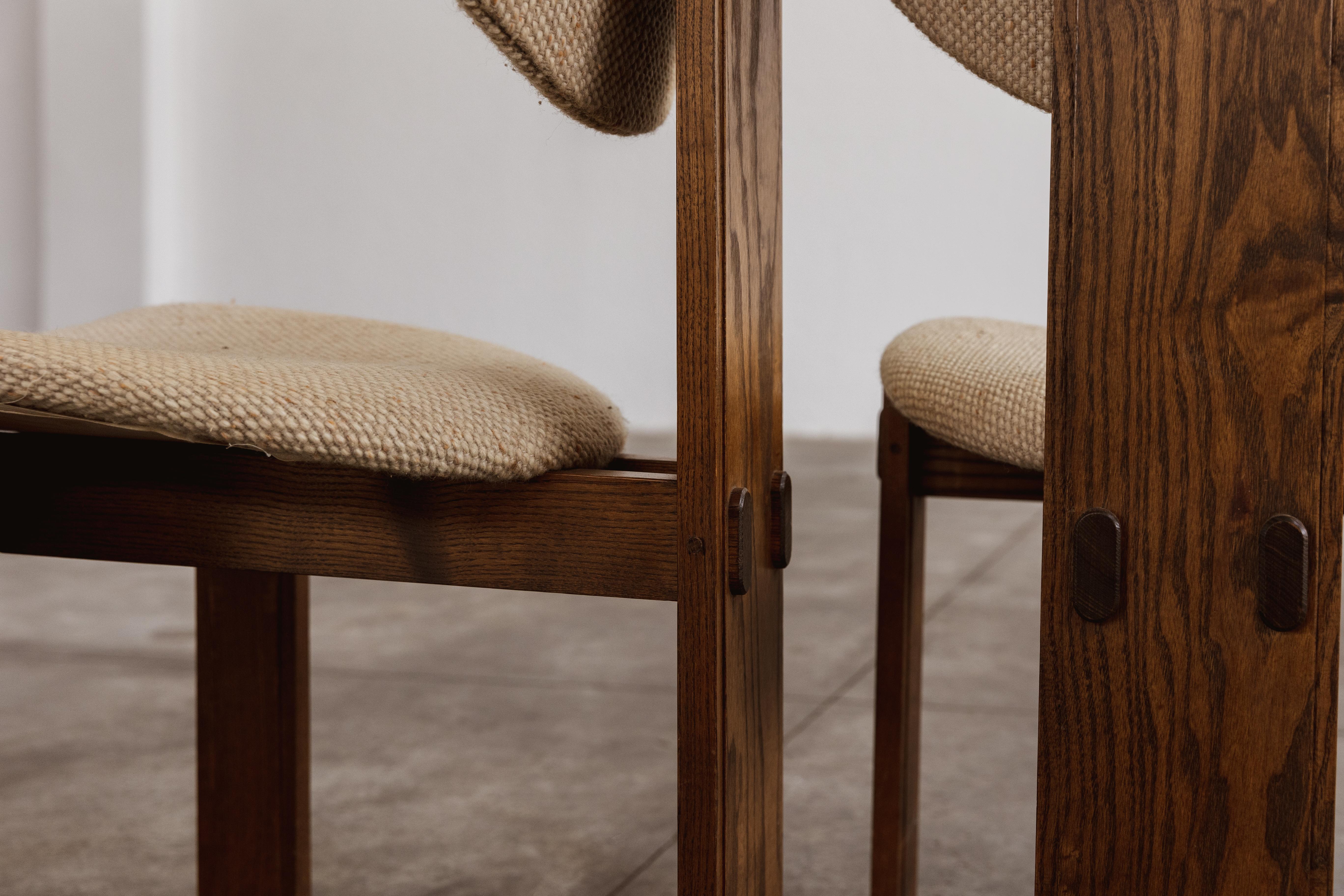 Metà XX secolo Sedie da pranzo brasiliane moderniste, anni '60, set da 5 in vendita