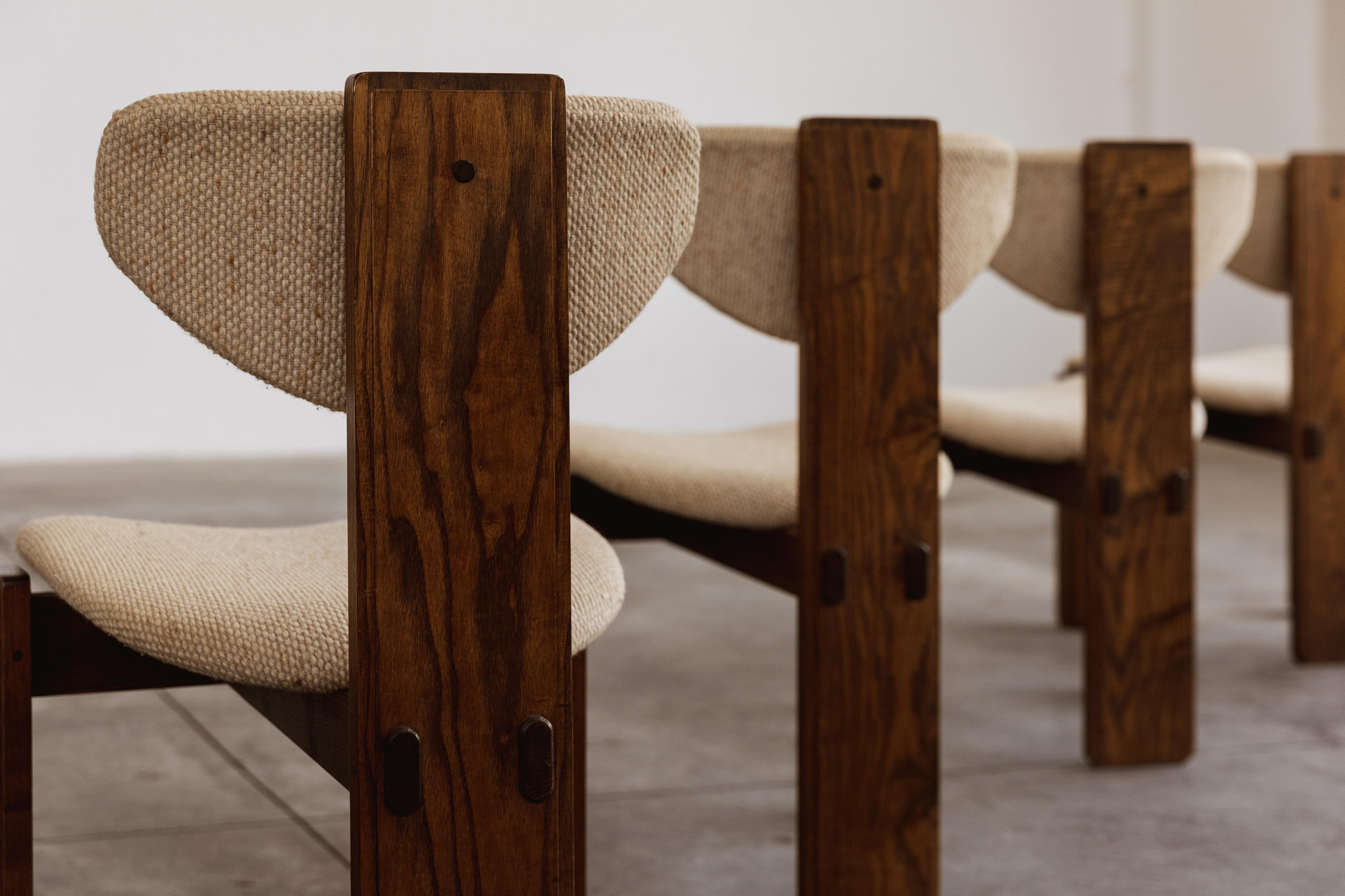 Sedie da pranzo brasiliane moderniste, anni '60, set da 5 in vendita 1