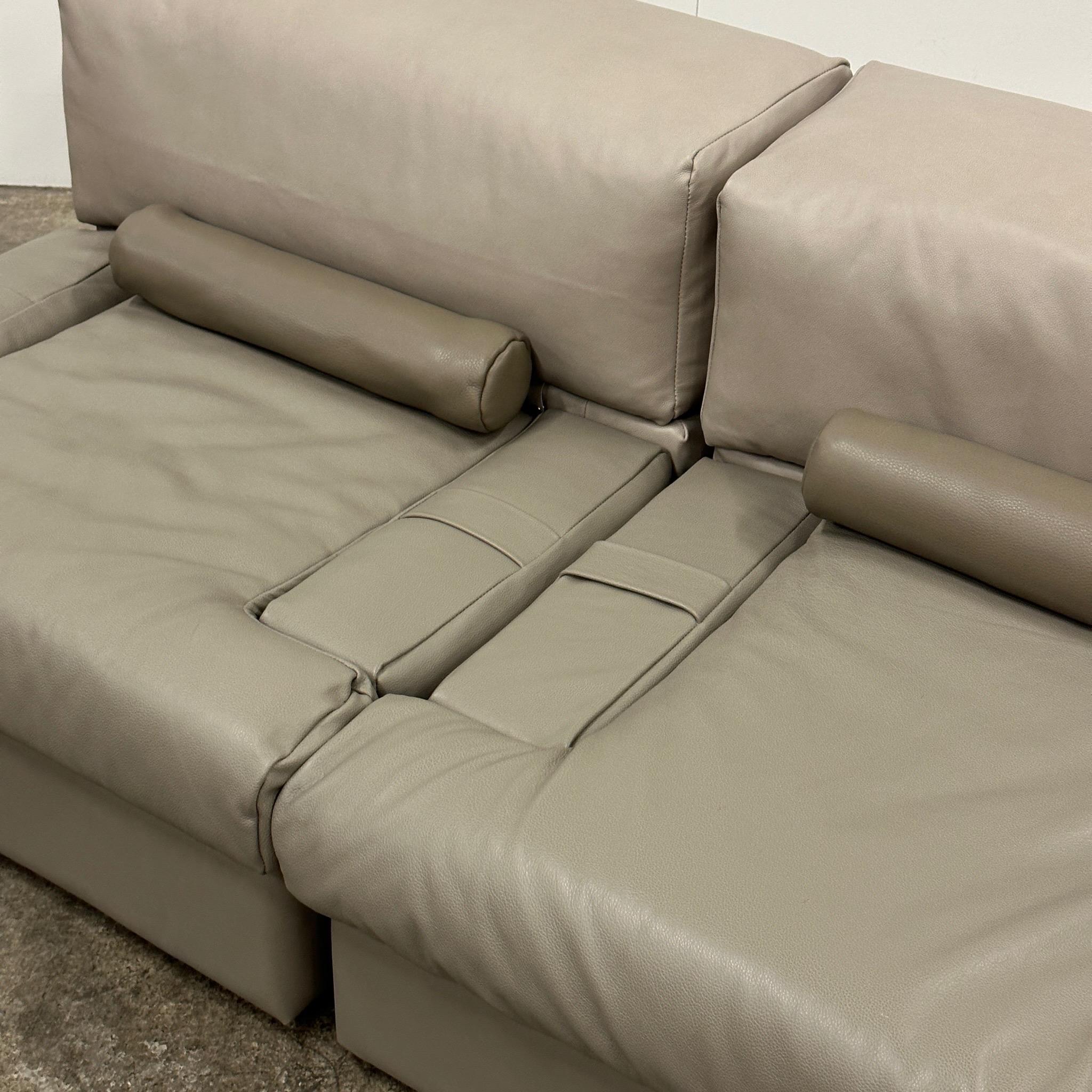 Late 20th Century Brazilian Modular Leather Sofa/Chairs by Percival Lafer For Sale