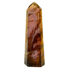 Brazilian Morion Citrine Quartz Obelisk